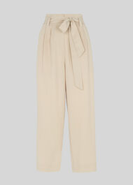 Paper Bag Belted Trouser Neutral