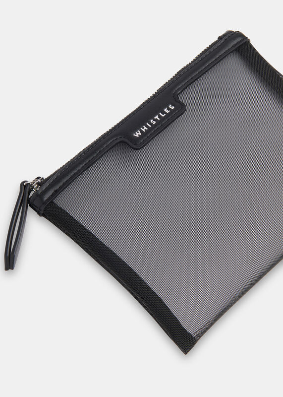 Black 3 Pack Mesh Pouches