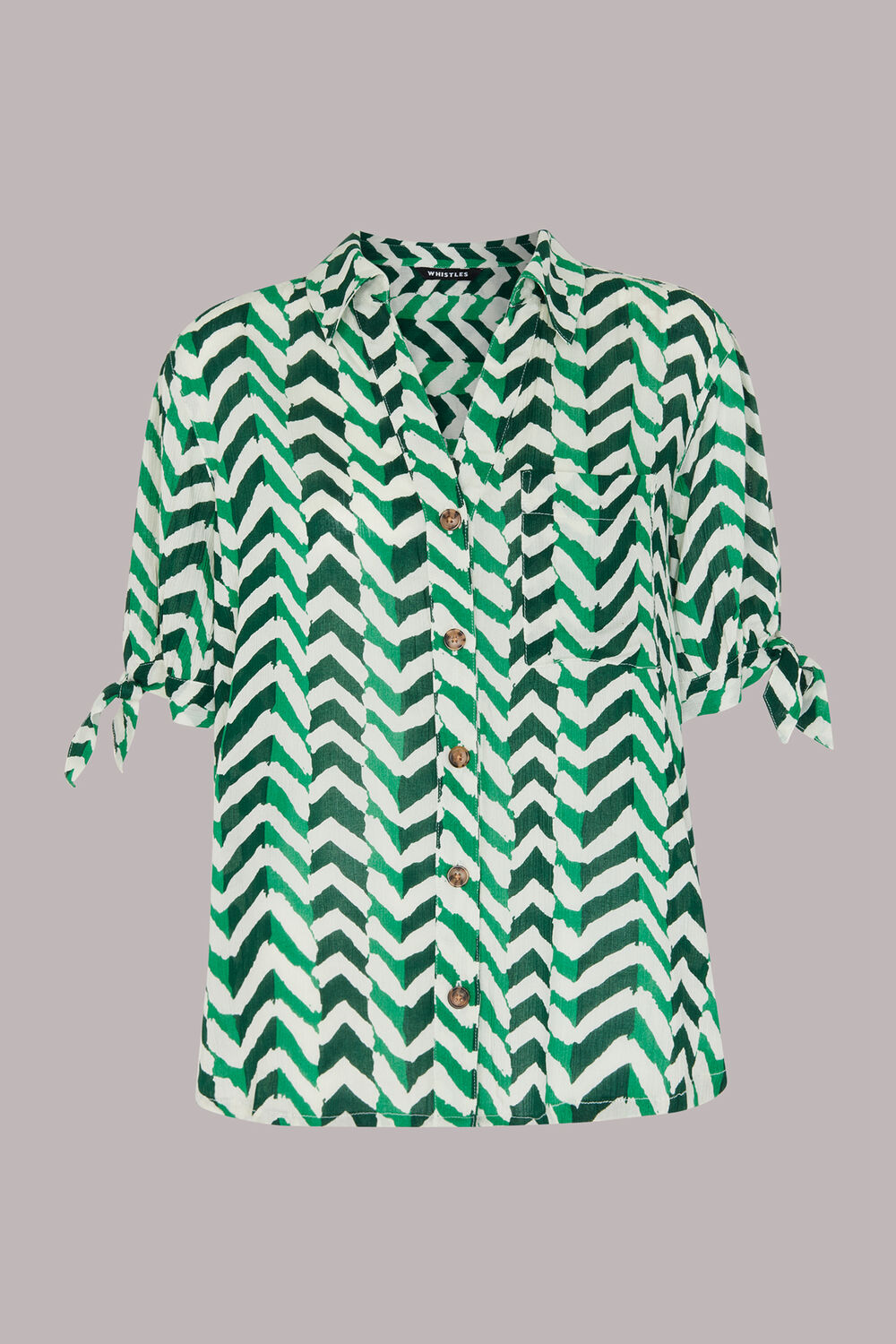 Chevron Tie Sleeve Beach Shirt