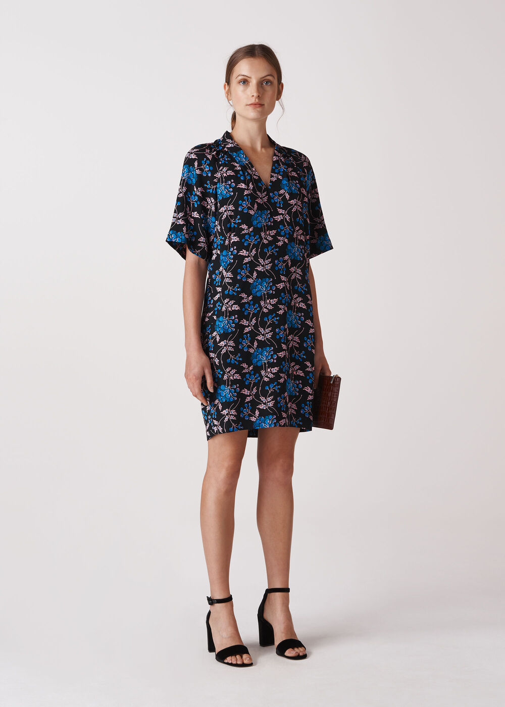 Elderberry Print Devyn Dress Black/Multi