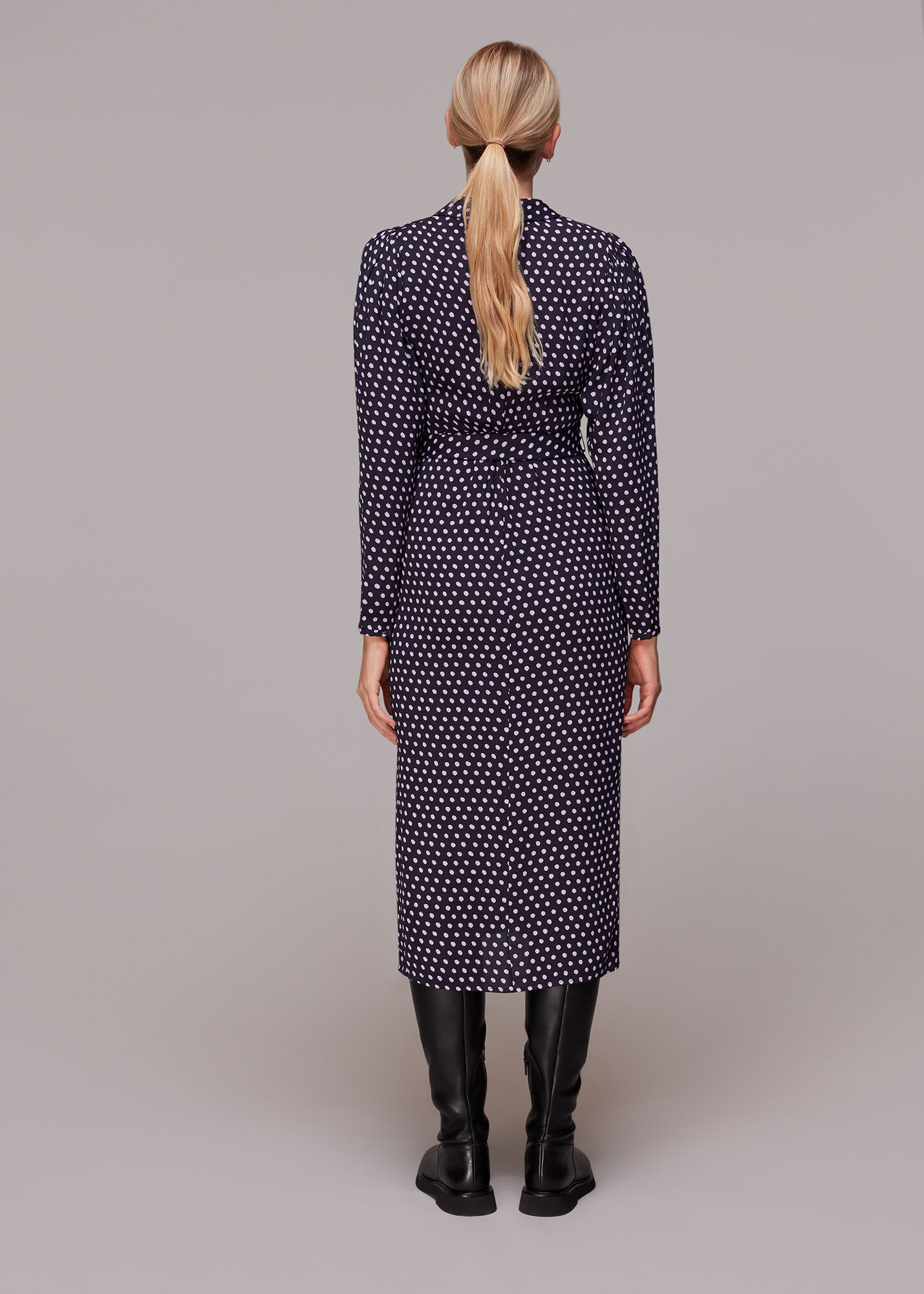 Whistles margot spot shirt clearance dress