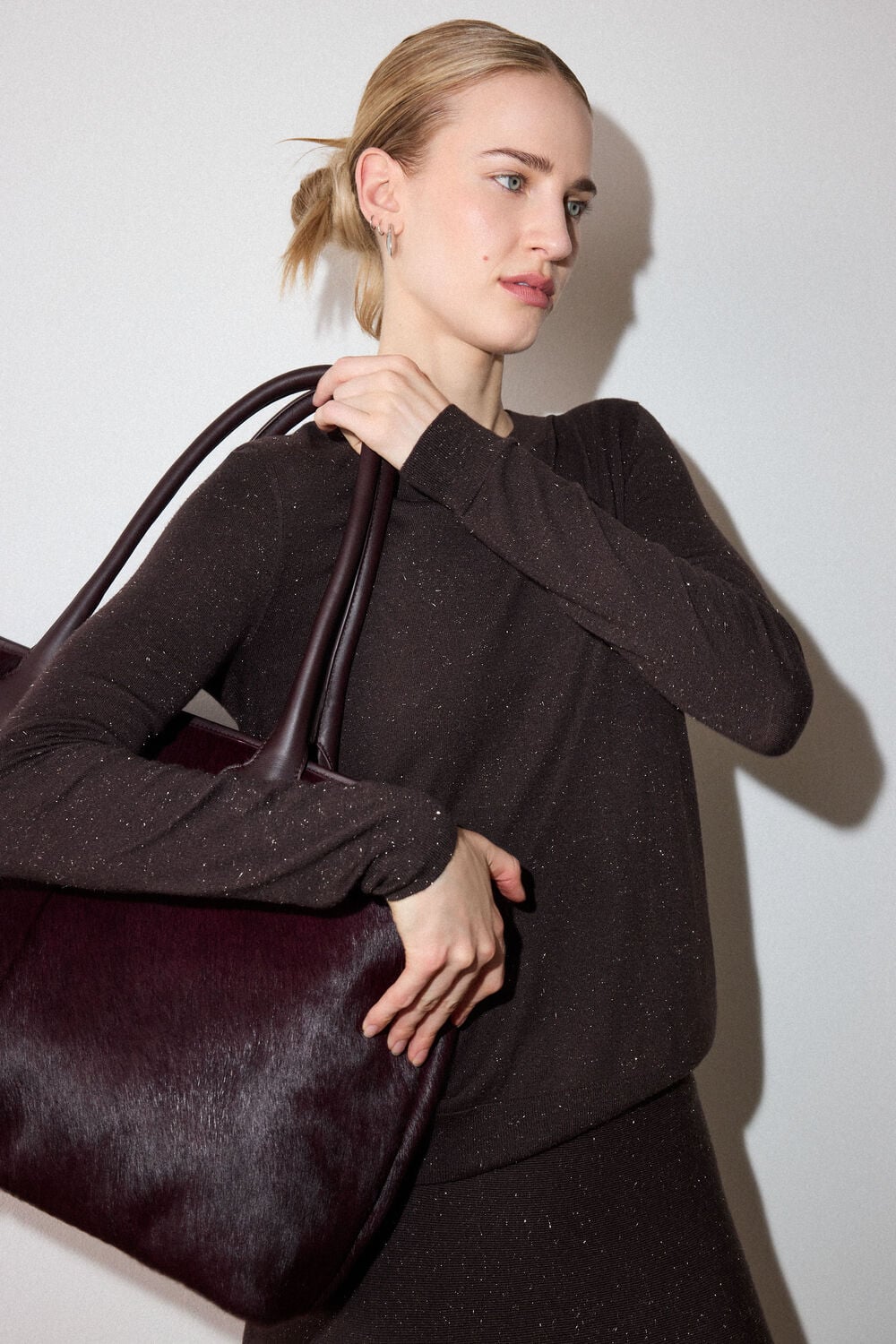 Brown Annie Sparkle Crew Neck