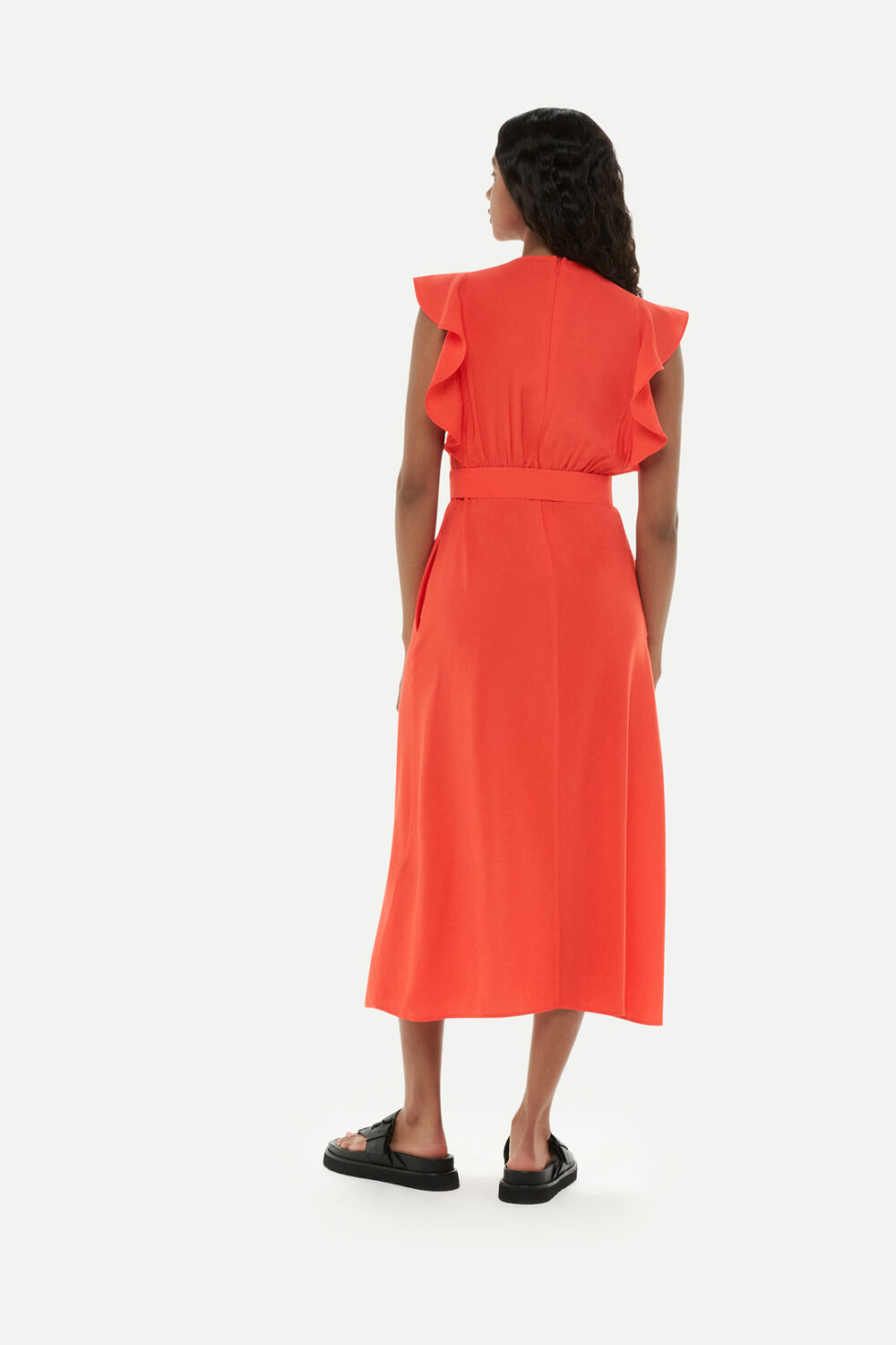 Sophie Frill Sleeve Midi Dress