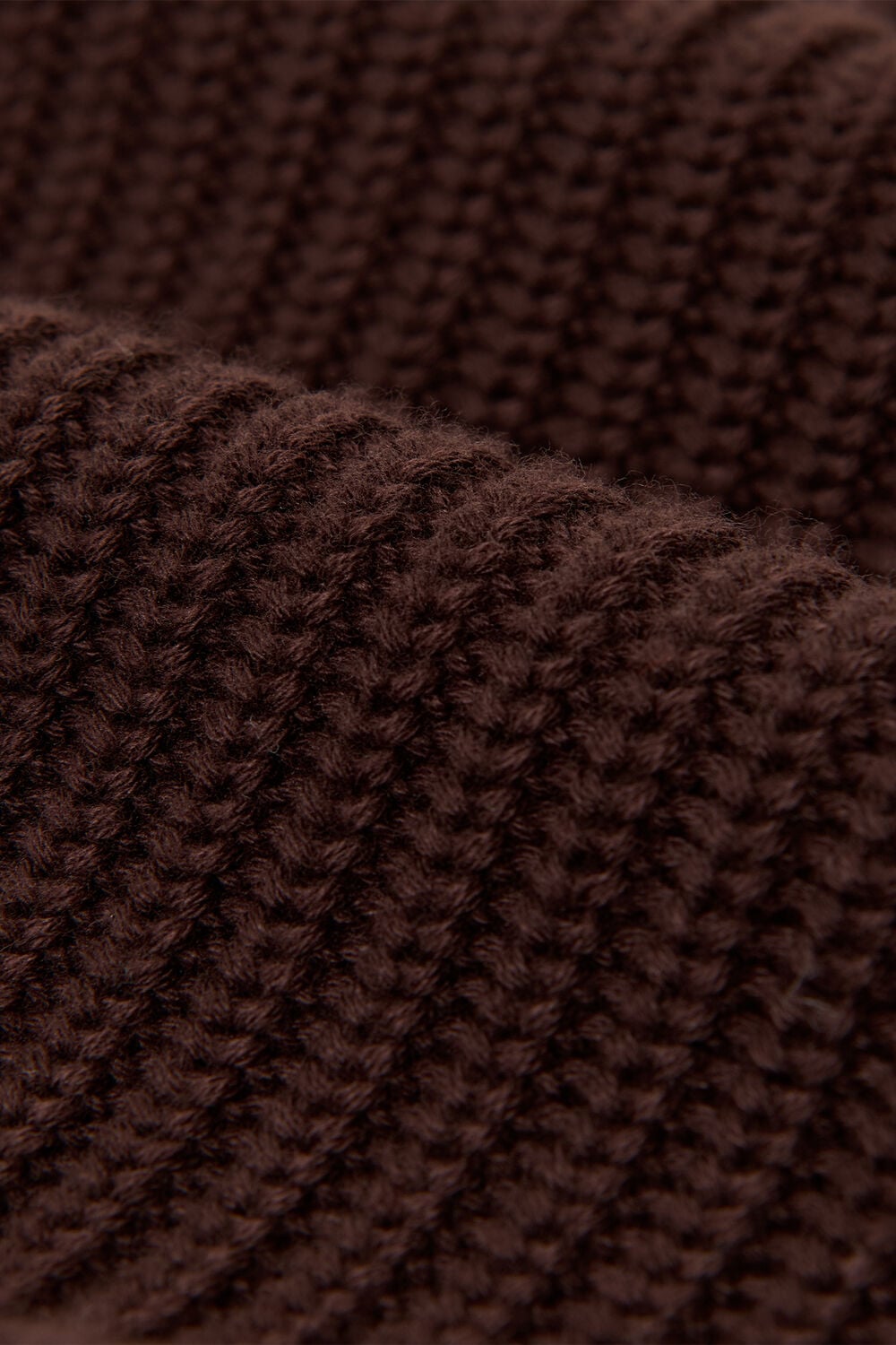 Brown V Neck Cotton Cardigan