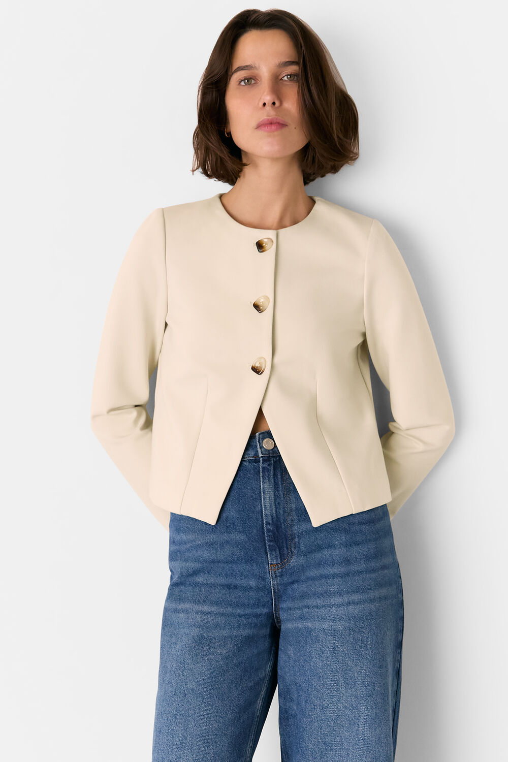 Anne Ponte Button Jacket