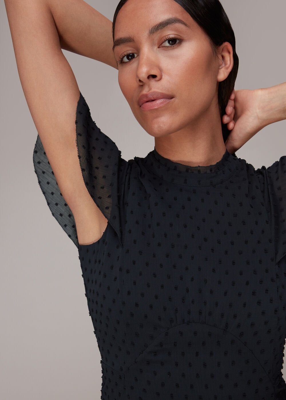 Elouise Textured Dobby Dress