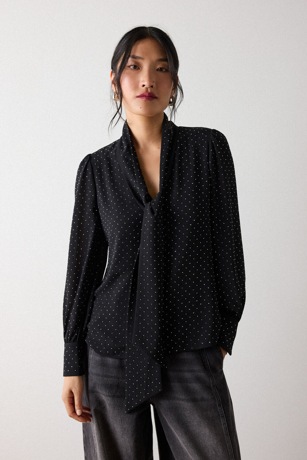 Sparkle Hot Fix Scarf Top