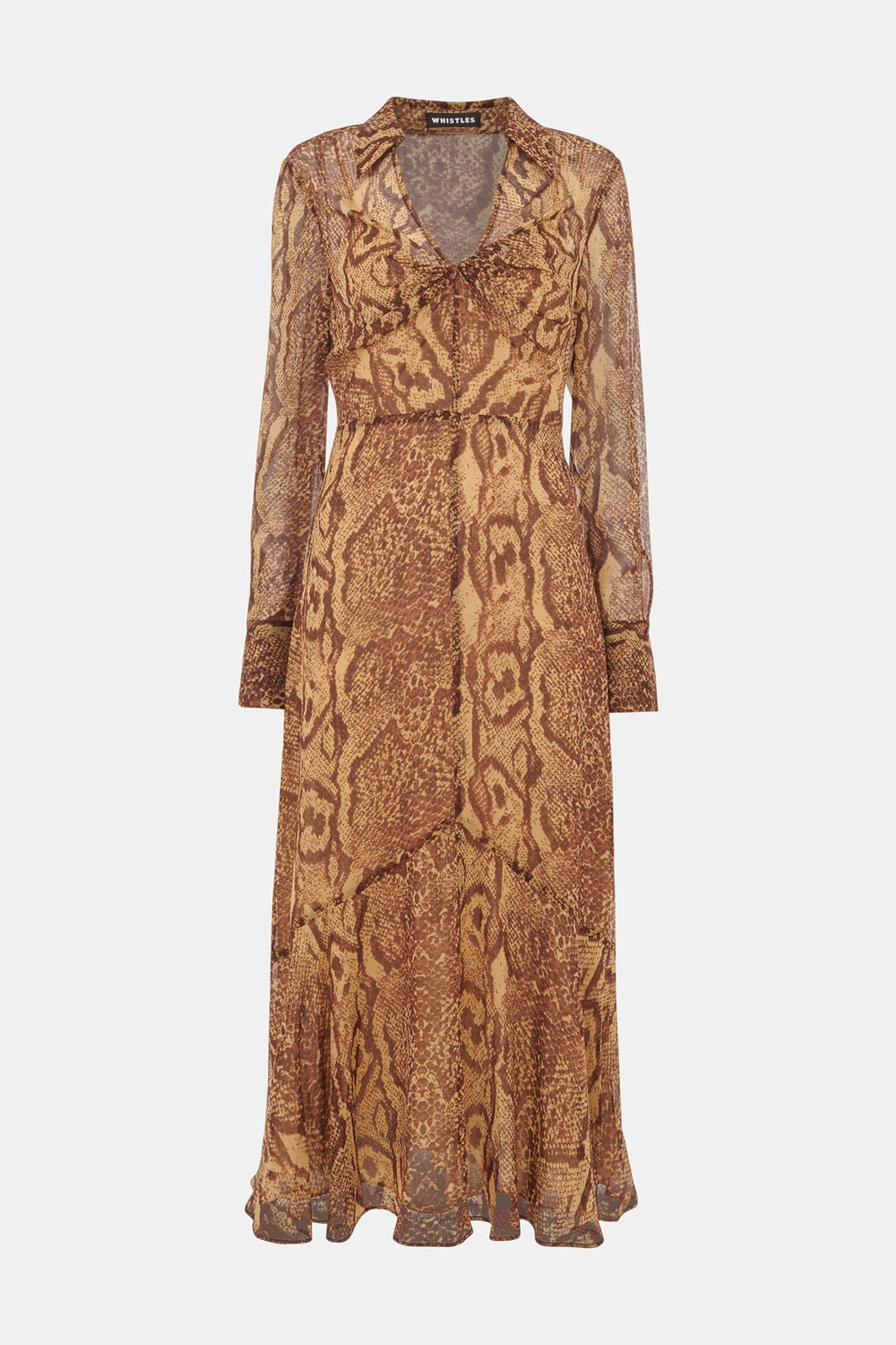 Petite Serpent Print Midi Dress