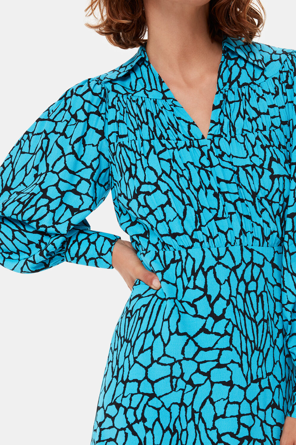 Terrazzo Print Midi Dress