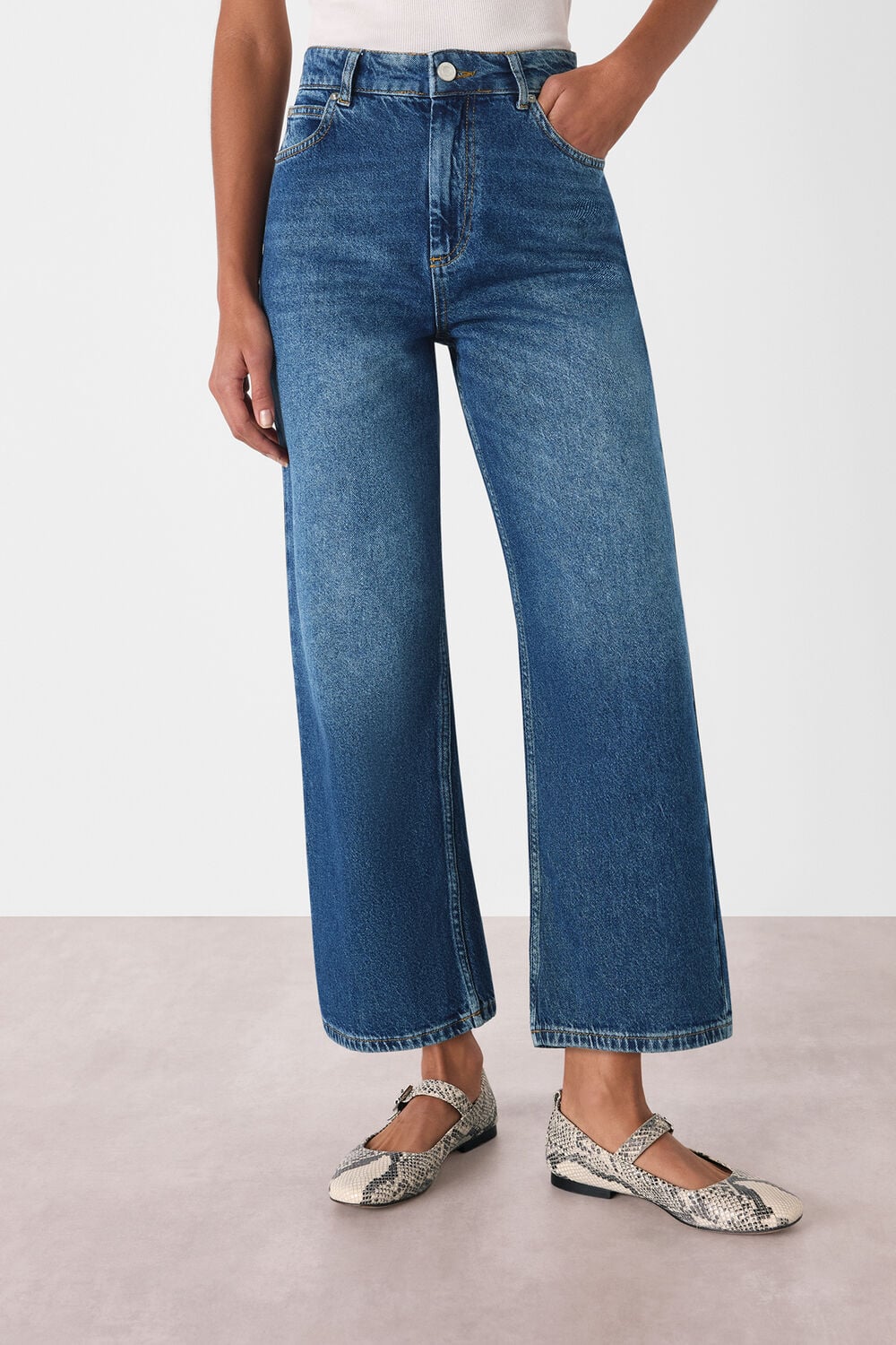 Denim Straight Ankle Length Jean