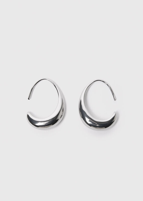 Silver Mini Wire Hoop Earring