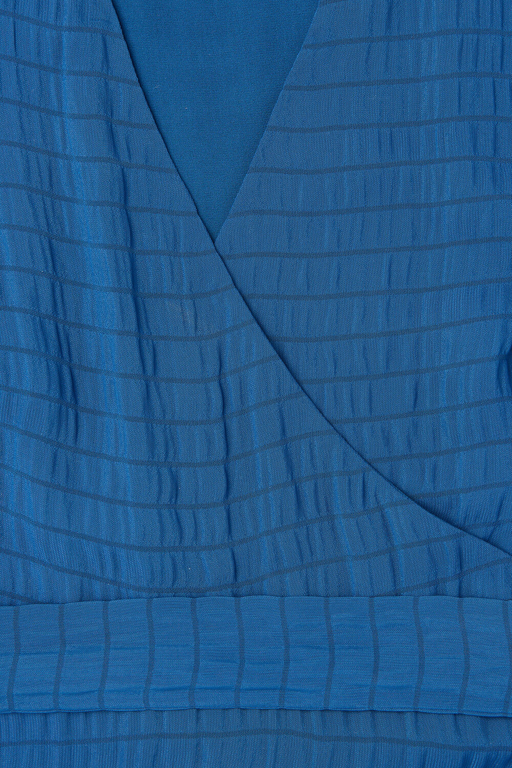 Blue Alex Textured Wrap Midi Dress