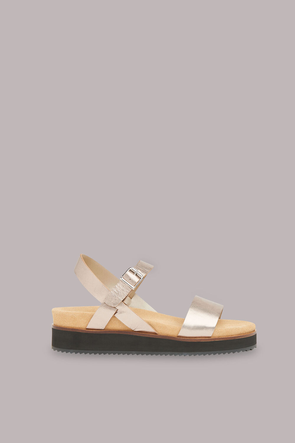 Pewter Nola Footbed Sandal