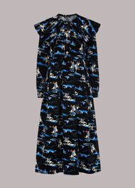 Cowboy Print Cord Collar Dress