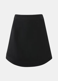 Petite Velvet Curved Hem Mini Skirt