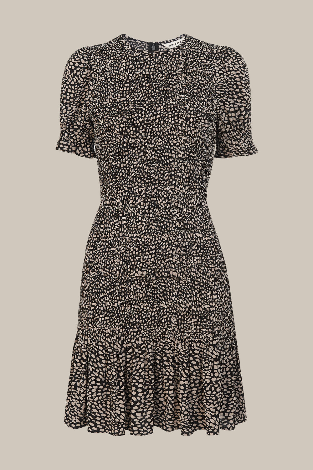 Yasmin Spot Shirred Dress