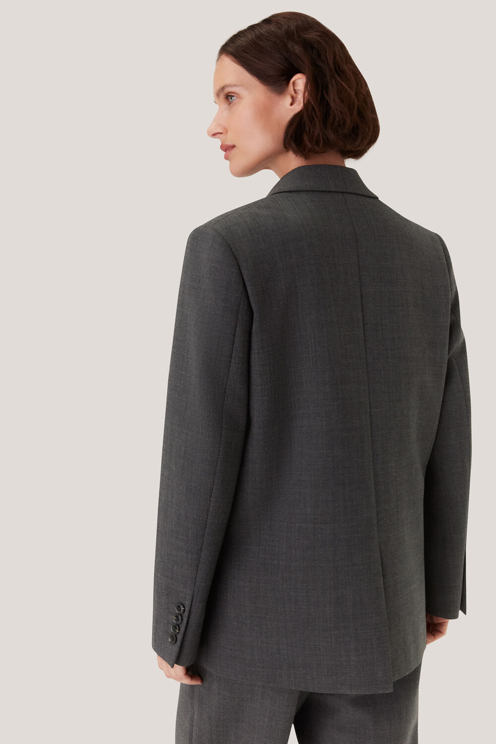 Grey Marl Natalie Wool Blend Blazer