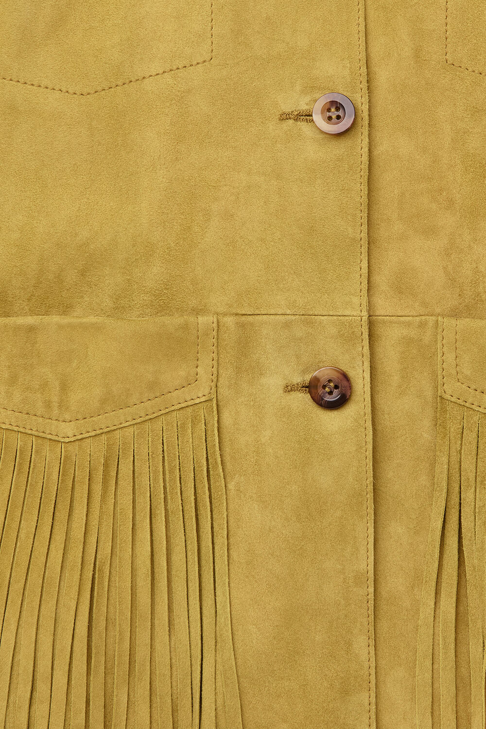 Neutral Lani Tassel Suede Jacket