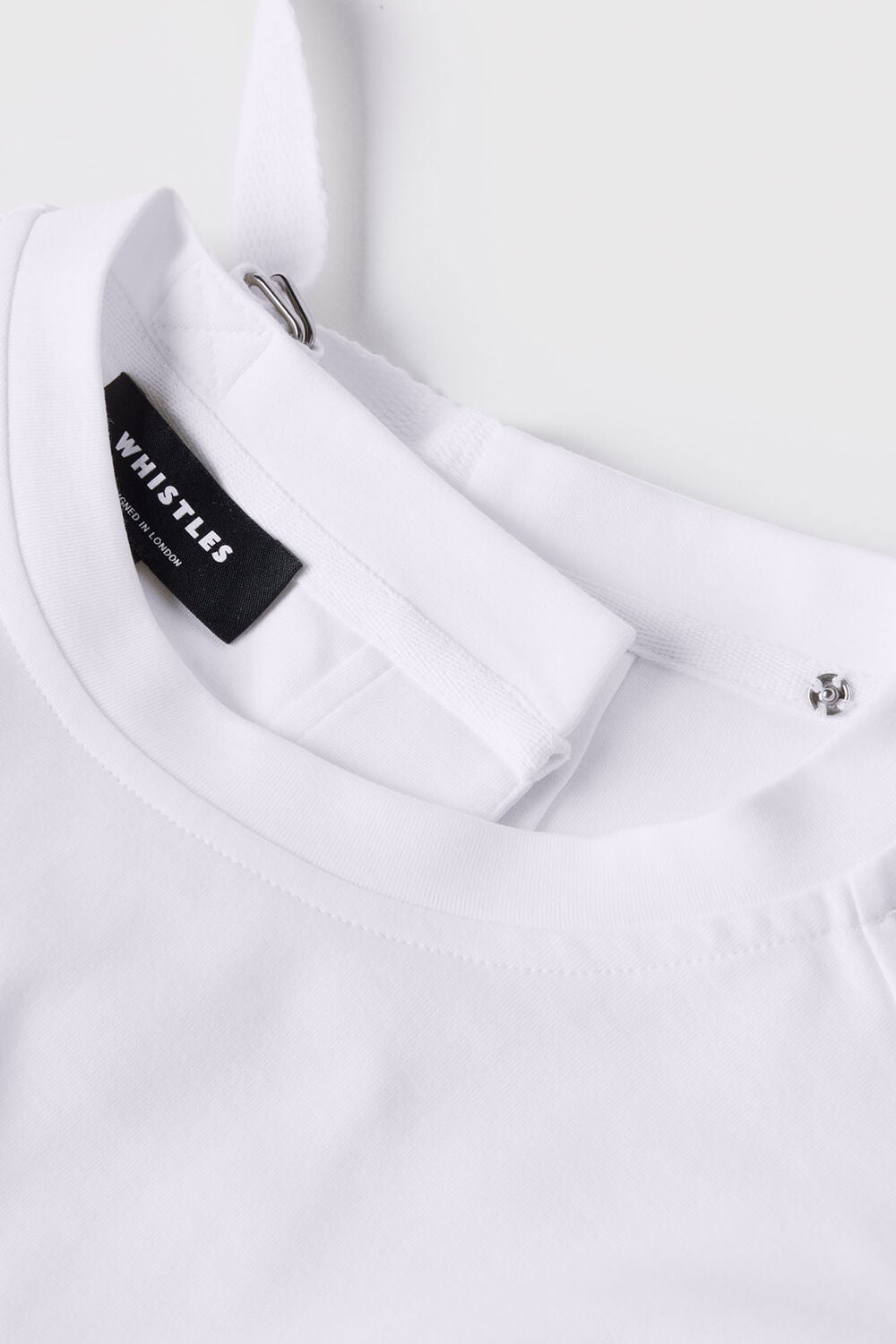 White Cotton Buckle Tee