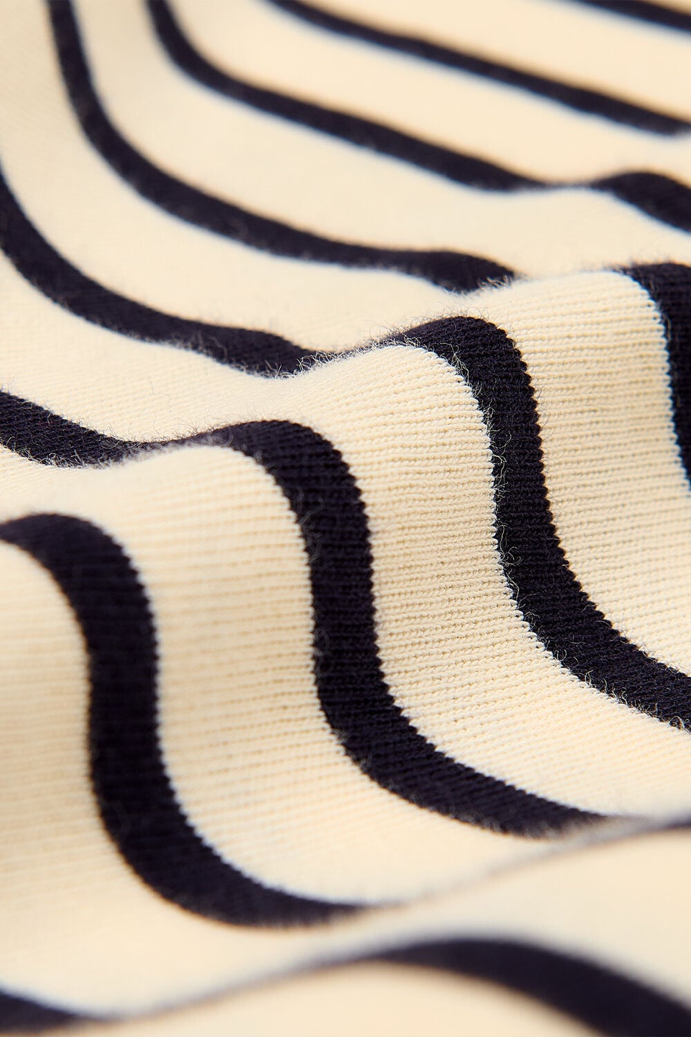 Ivory Stripe Cotton Jersey