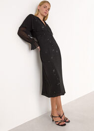 Hot Fix Cape Midi Dress