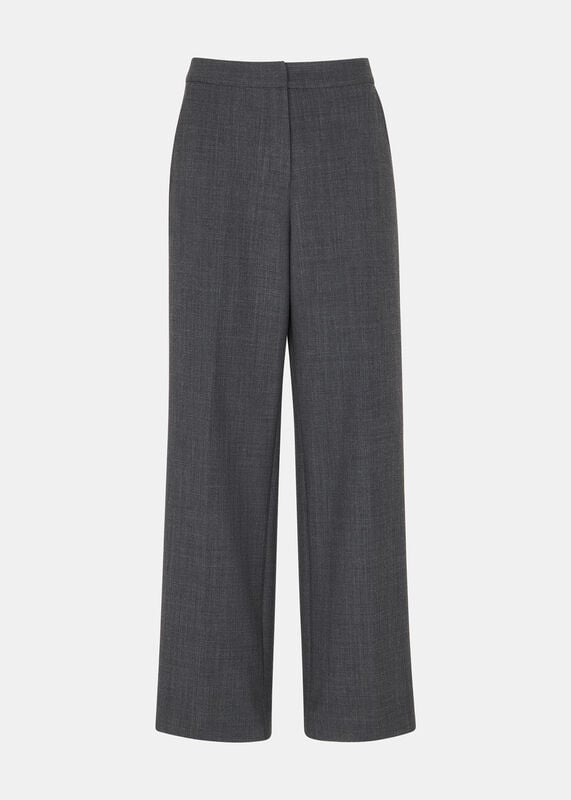 Grey Marl Natalie Wool Blend Pants 