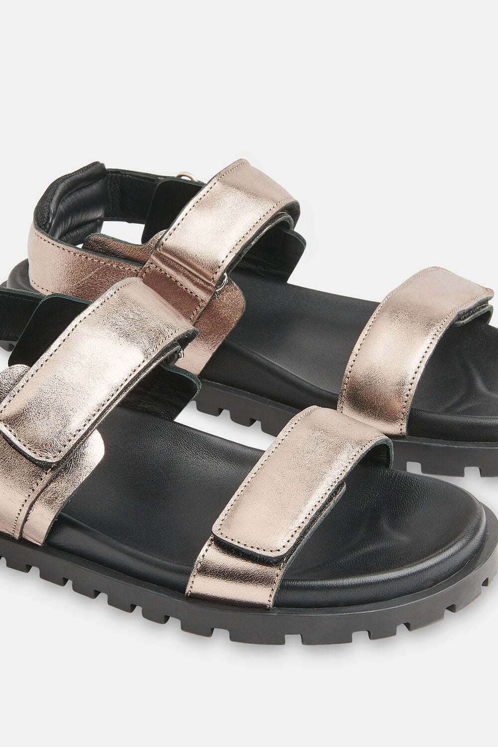 Pewter Ria Sporty Velcro Sandal