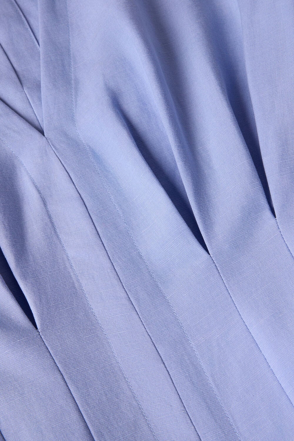 Blue Panel Linen Blend Dress