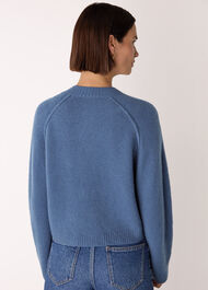 Wool Mix Crew Cardigan