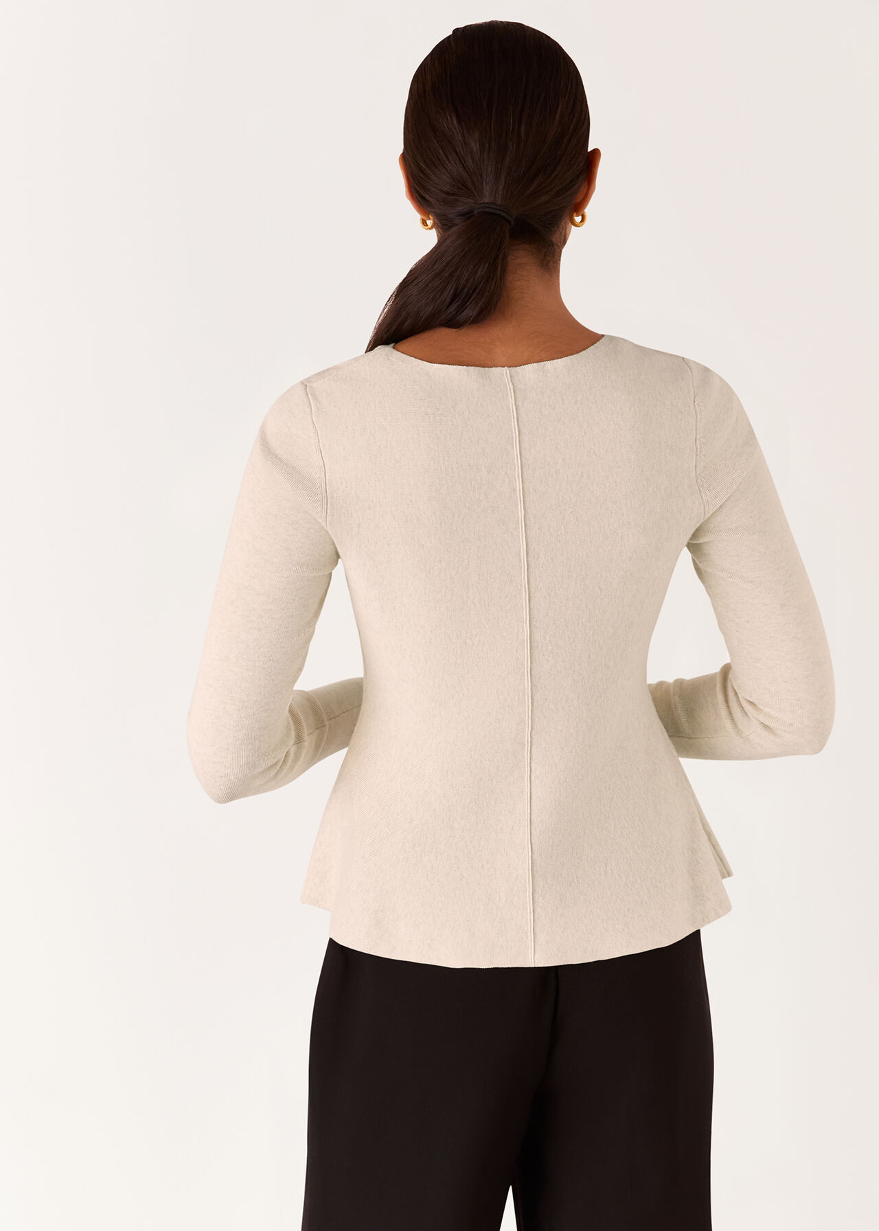 Peplum Detail Knit