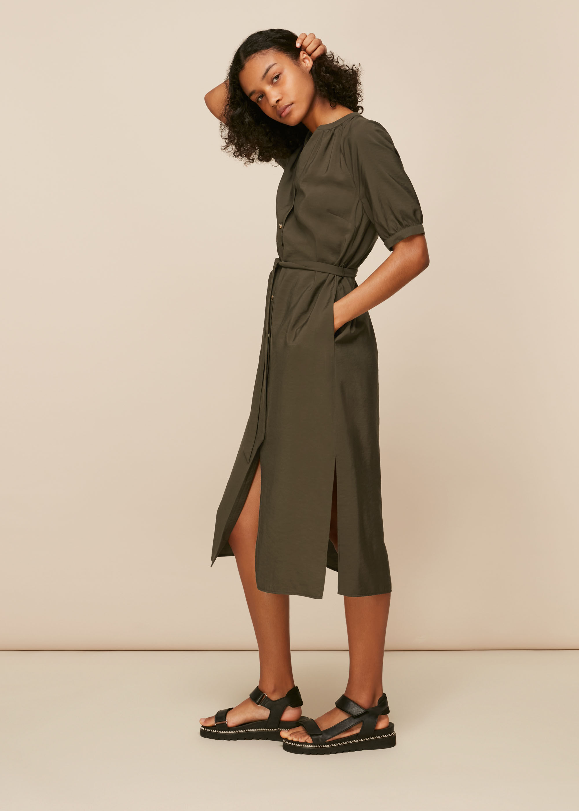 Button through sales shirt dress