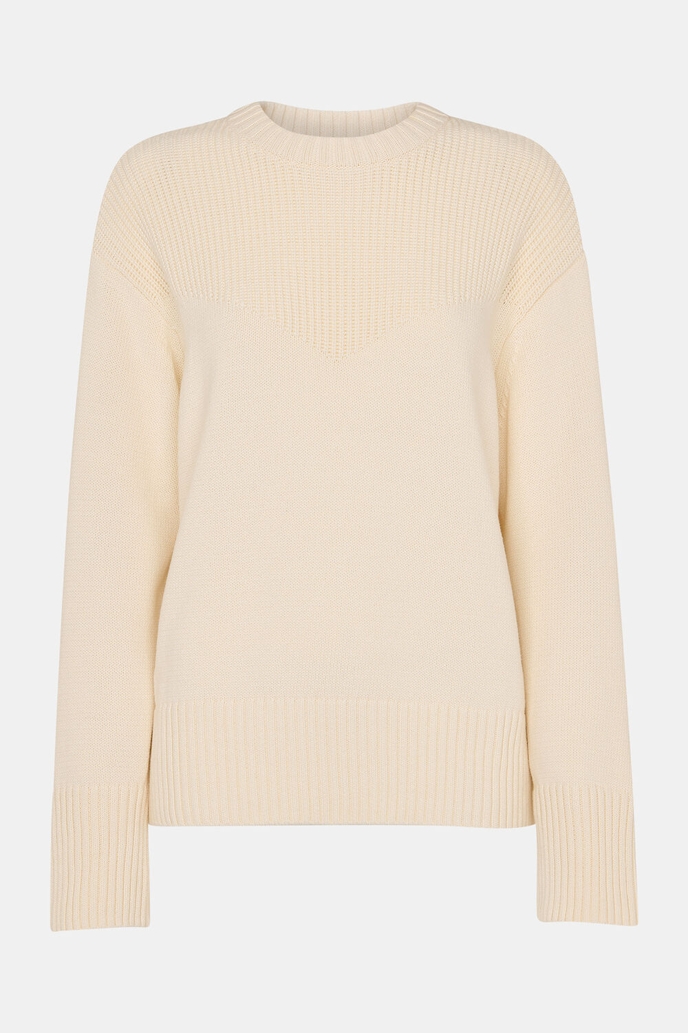 Fringed Rib Detail Sweater