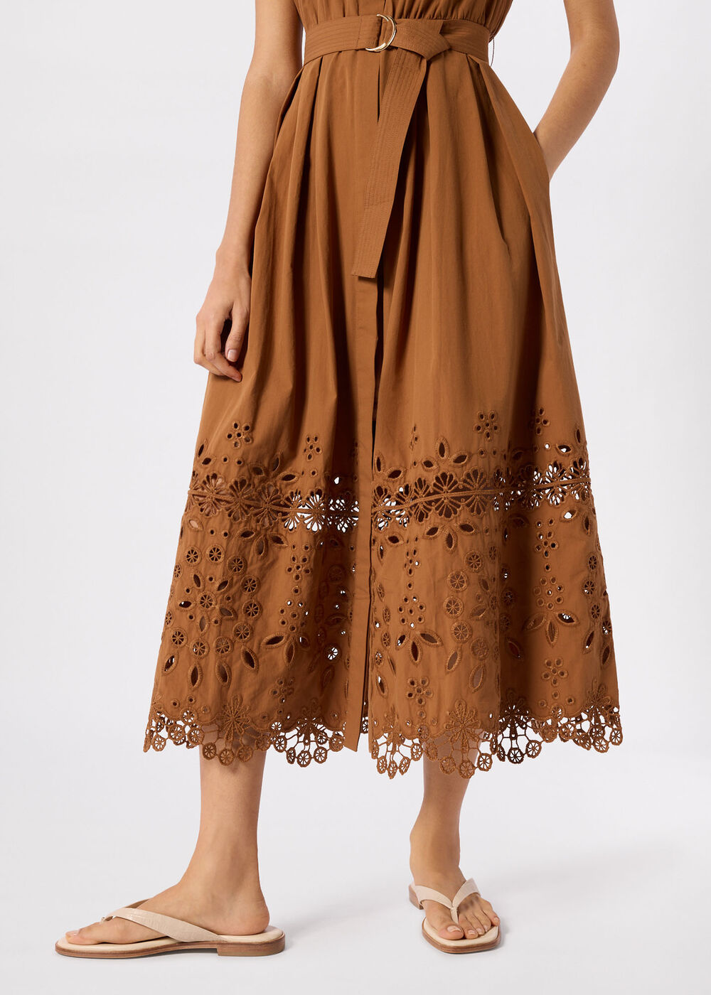 Cotton Broderie Shirt Dress