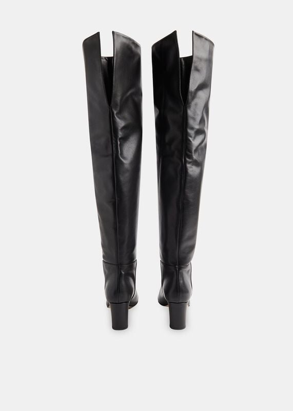 Black Inessa Over The Knee Boot