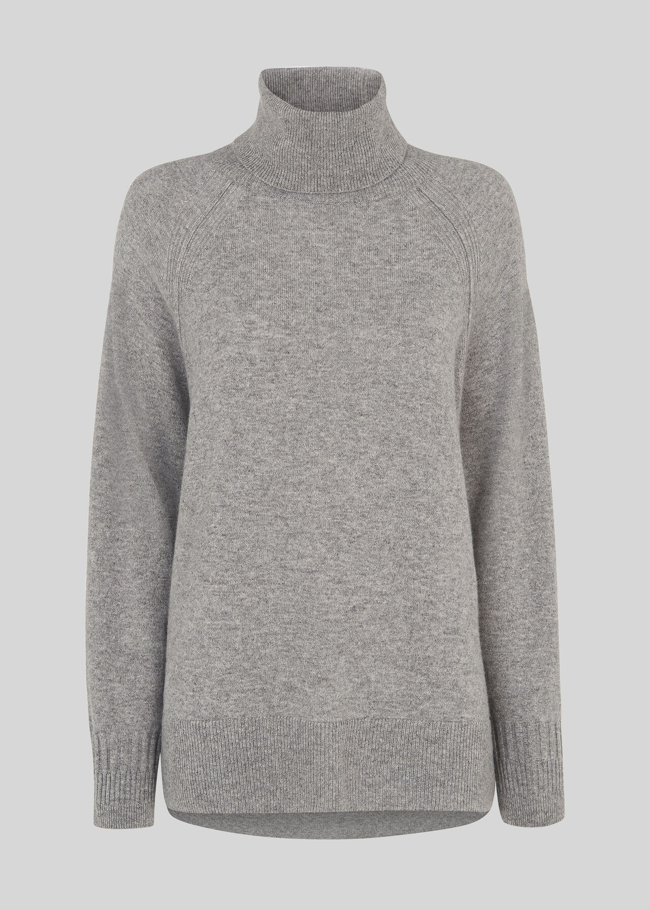 Cashmere Roll Neck Sweater Grey