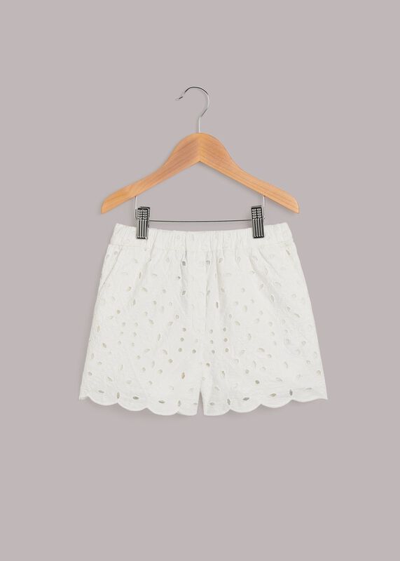 Ivory Broderie Short