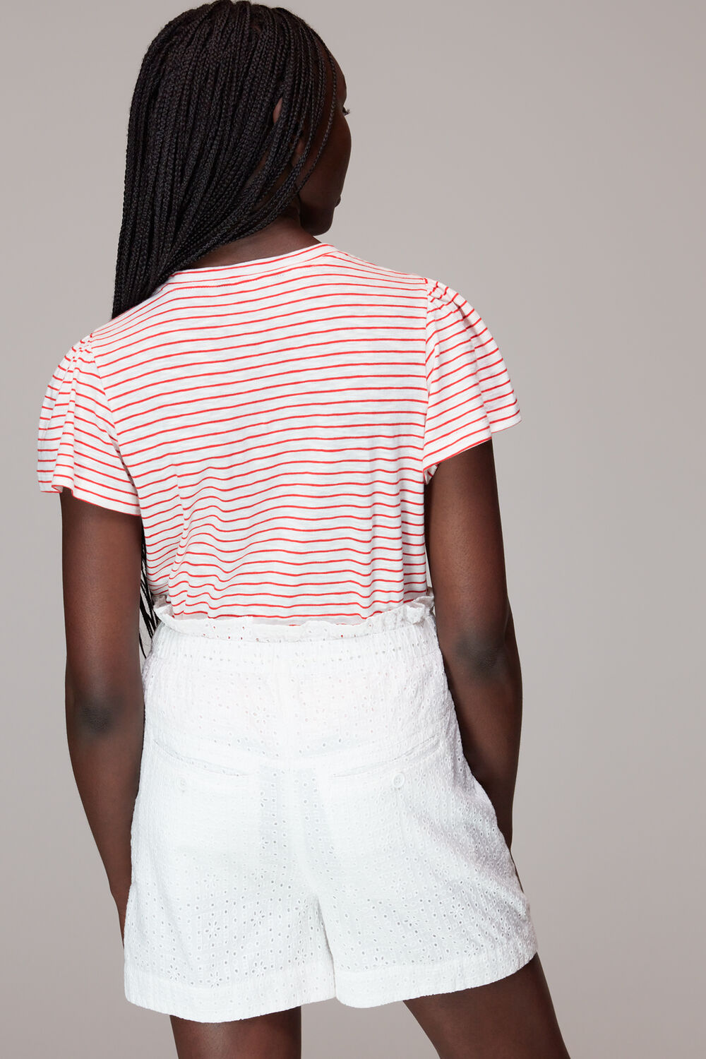 Cotton Frill Stripe T Shirt