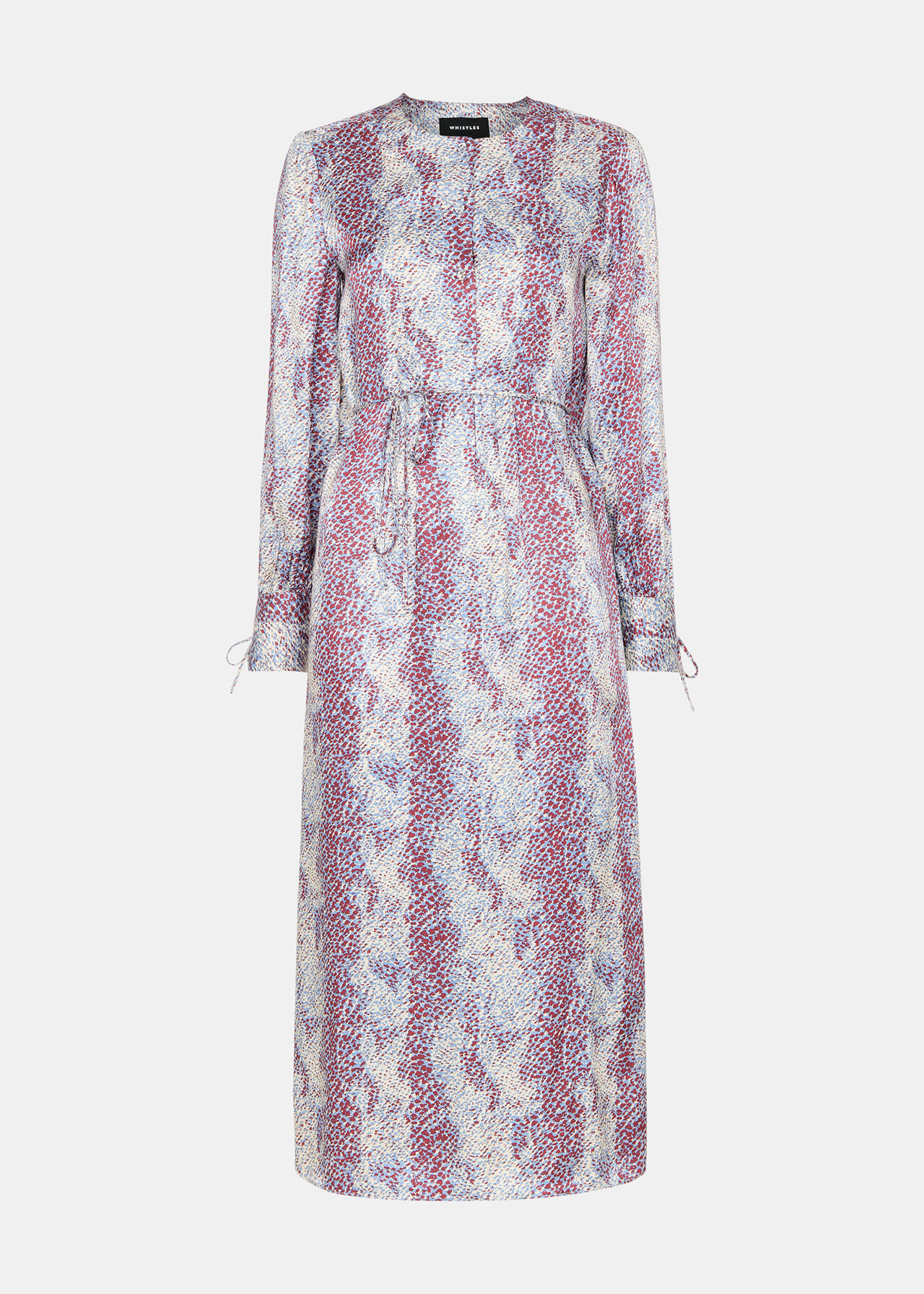 Petite Mottled Snake Print Midi Dress