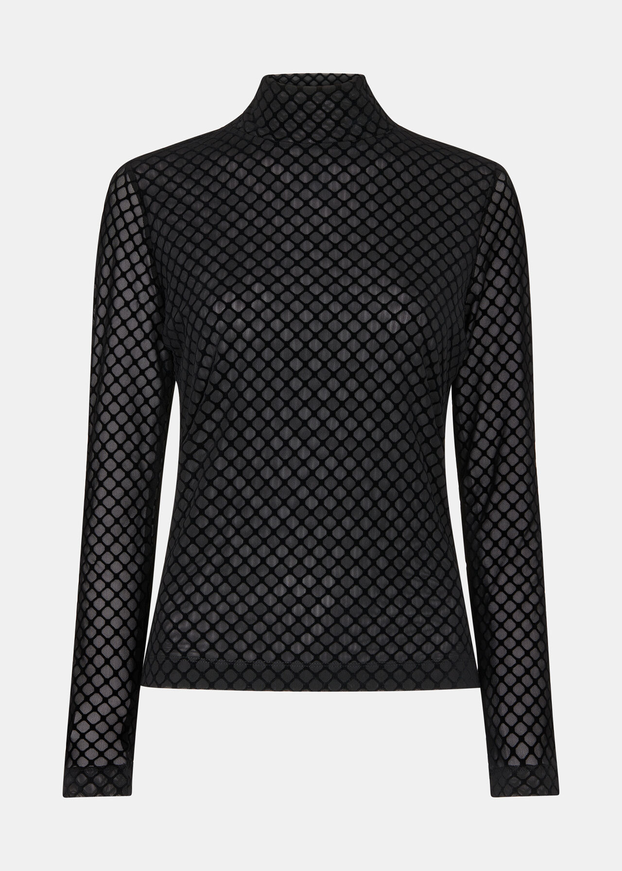 Checked Flocked Mesh Top