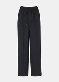 Drawstring Waist Crepe Trouser