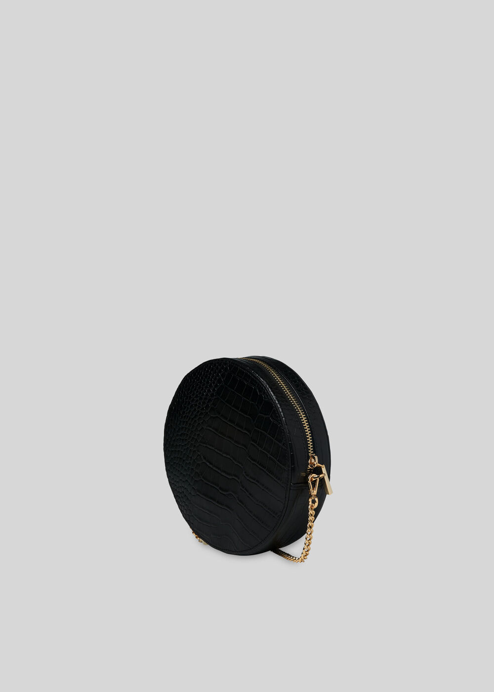 Brixton Circular Croc Bag Black