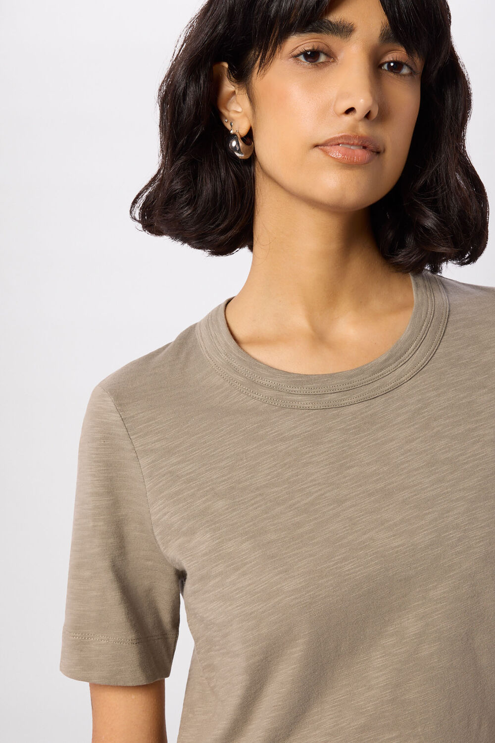 Sage Green Rosa Double Trim T-Shirt