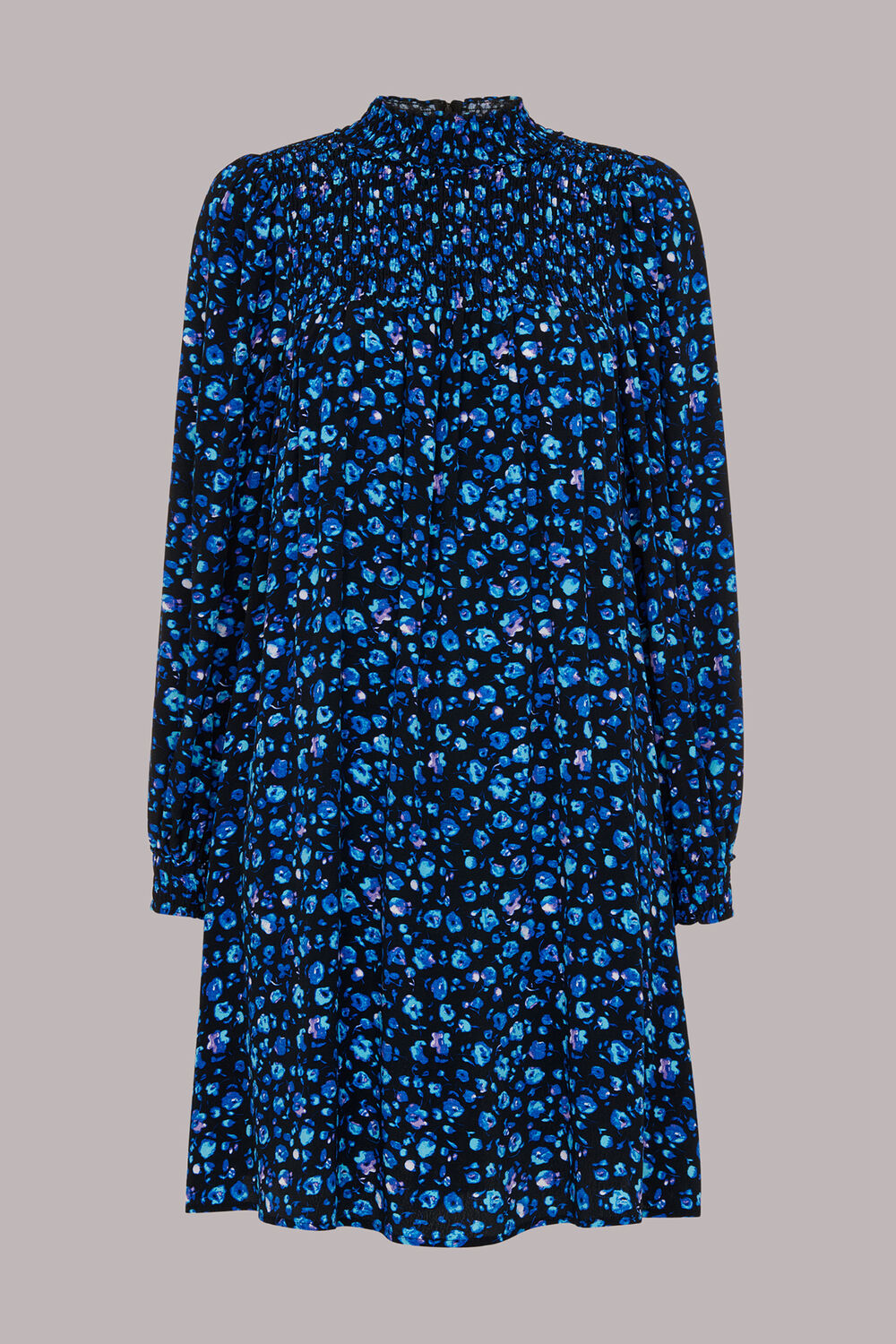 Blurred Floral Trapeze Dress