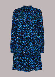 Blurred Floral Trapeze Dress