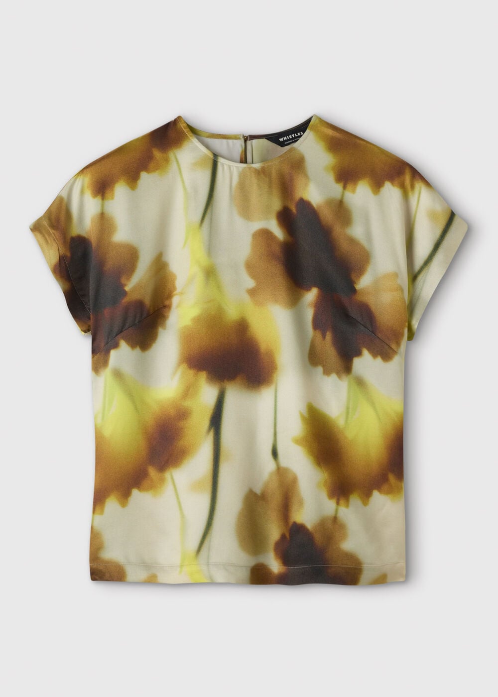 Yellow Floral Stem Viscose Blouse