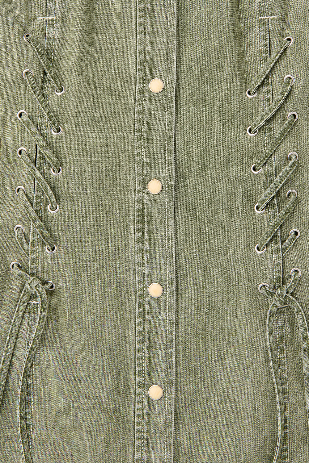 Khaki Hudson Lace Detail Dress