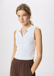 Henley Button Front Tank