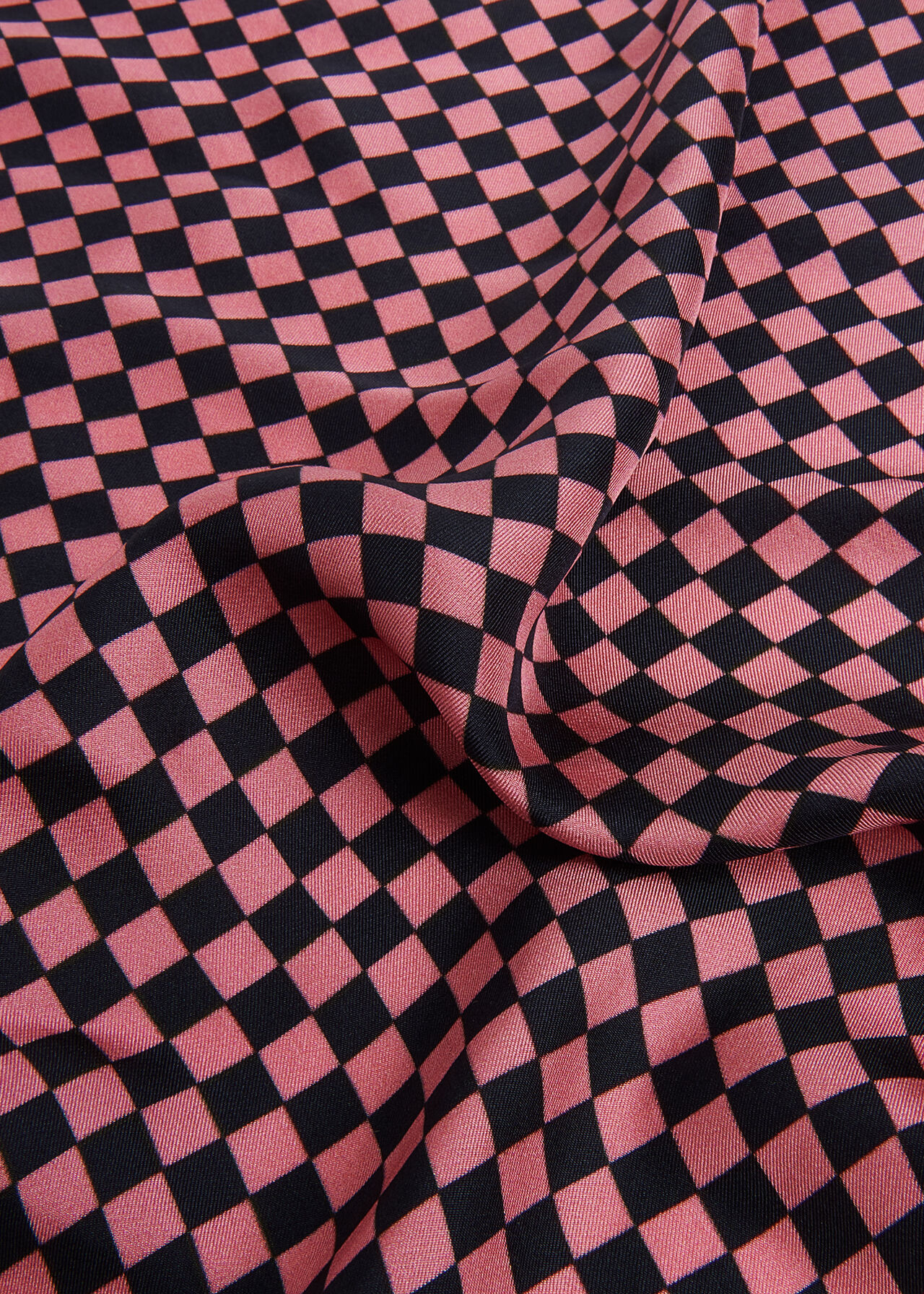Checkerboard Silk Scarf