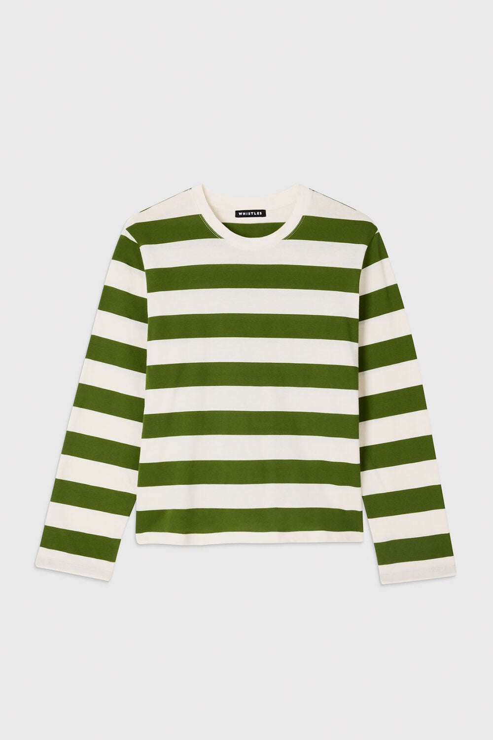 Green Relaxed Stripe Long Sleeve Tee