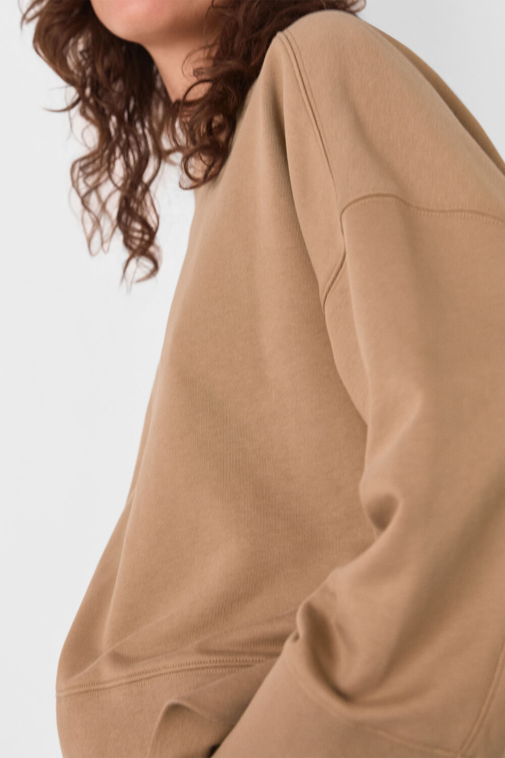 Rib Cuff Detail Jersey Sweat